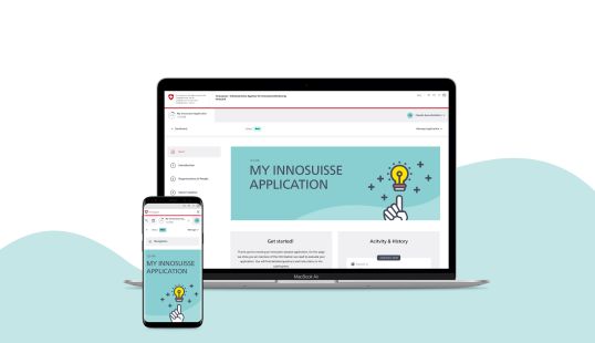 Neues Gesuchportal Innolink: Damit geben Förderkunden von Innosuisse ihre Gesuche ein.